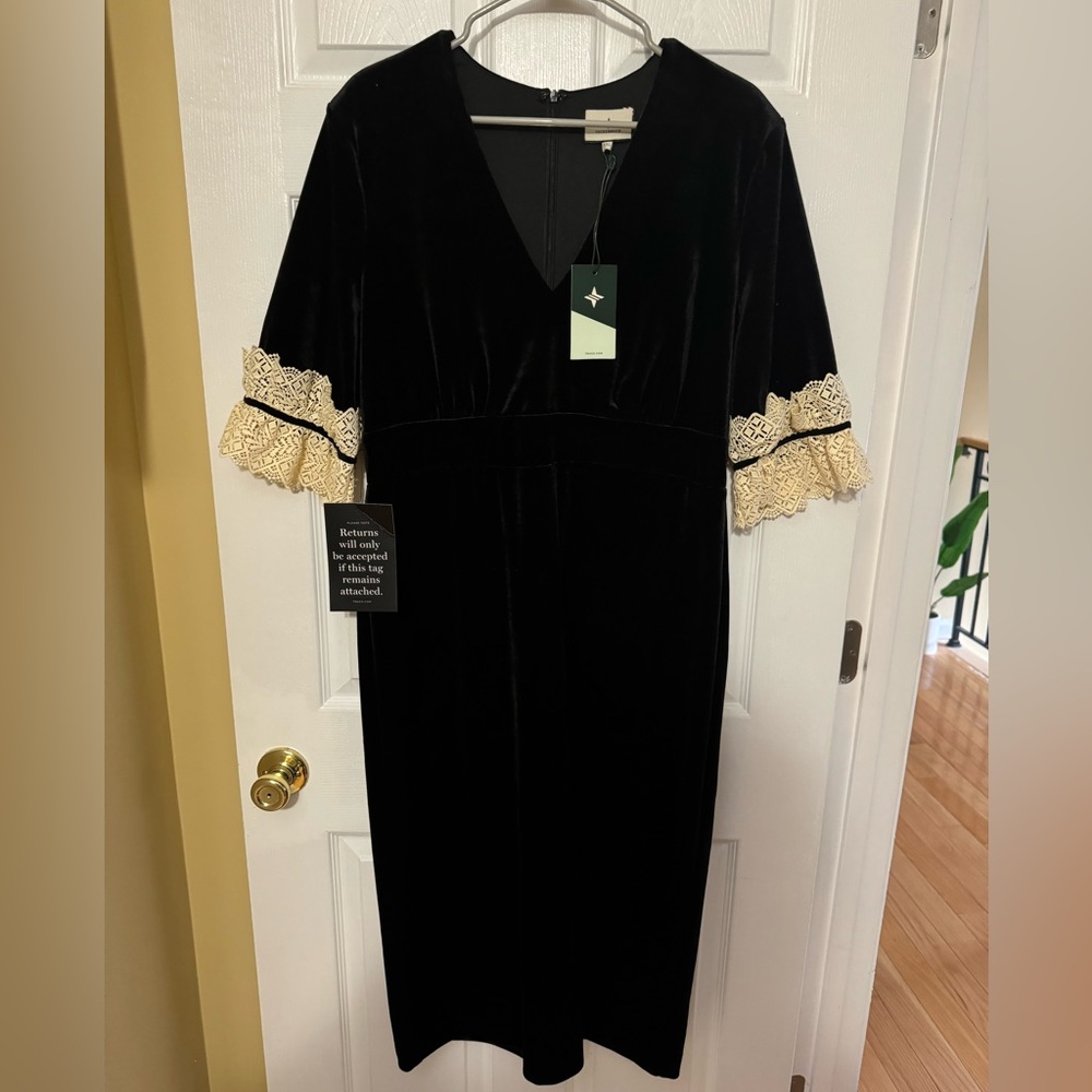 Black Tie Velvet Dress